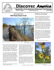 Discover America Newsletter of the American Discovery Trail Society Volume 11, Number 2 www.discoverytrail.org