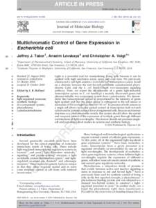 Multichromatic Control of Gene Expression in Escherichia coli