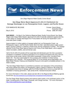 Microsoft Word - San Diego Regional Enforcement $1.2 mIllion settlement.docx