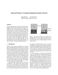 Unikernel Monitors: Extending Minimalism Outside of the Box Dan Williams Ricardo Koller IBM T.J. Watson Research Center  Abstract
