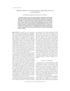 Copeia, 2002(1), pp. 195–198  Defensive Behavior of Cottonmouths (Agkistrodon piscivorus) toward Humans J. WHITFIELD GIBBONS
