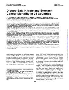 International Journal ol Epidemiology O International Epldemlological Association 1996 Vol. 25, No. 3 Printed In Great Britain