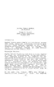 DIGITAL TERRAIN MODELS: An Overview Thomas K. Peucker Simon Eraser University October 1979