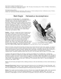 This resource is based on the following source: Kale, H. W., II, B. Pranty, B. M. Stith, and C. W. BiggsThe atlas of the breeding birds of Florida. Final Report. Florida Game an Fresh Water Fish Commission, Talla