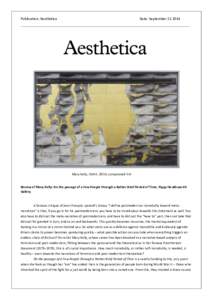    Publication:	
  Aesthetica	
  	
   	
    