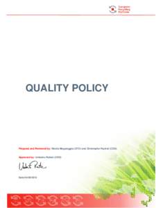 Microsoft Word - ERP Quality Policy