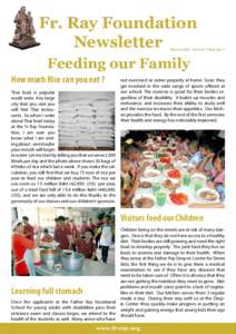 Fr. Ray Foundation Newsletter March 2009 Volume 2 Number 1  Feeding our Family