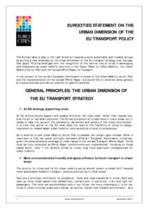 Microsoft Word - Draft statement urban dimension of EU transport strategy_ForExCom261112.doc