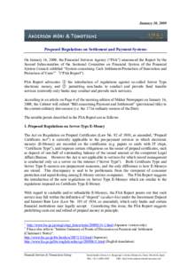 Proposed Regulations on Settlement and Payment Systems
