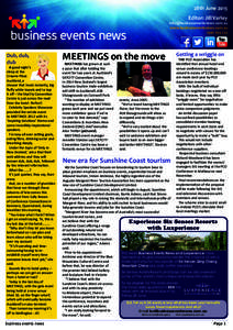 28th June 2013 Editor: Jill Varley business events news Dub, dub, dub