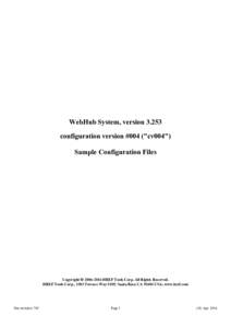 WebHub System, versionconfiguration version #004 (