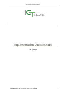 ICT Coalition for Children Online  Implementation Questionnaire Telia Company, November 2016