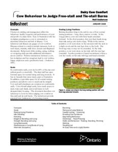 Microsoft Word - Dairy Cow Comfort - Behaviour Jan_08 v8.doc