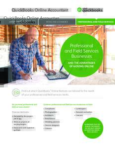 QuickBooks Online Accountant APPOINTMENT-BASED RETAIL AND eCOMMERCE  PROFESSIONAL AND FIELD SERVICES