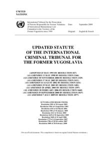 UNITED NATIONS International Tribunal for the Prosecution of Persons Responsible for Serious Violations of International Humanitarian Law Committed in the Territory of the