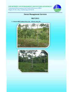 DEPARTMENT OF ENVIRONMENT AND NATURAL RESOURCES  Community Environment and Natural Resource Office Region IX-A3, Liloy, Zamboanga del Norte  Forest Management Services