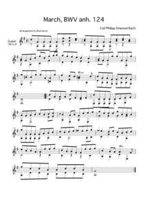 March, BWV anh. 124 Carl Philipp Emanuel Bach Arrangement by Rick Davis  œ œ