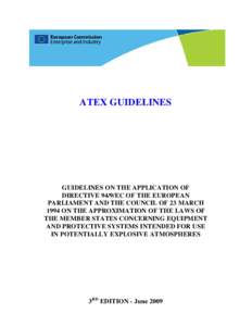 EUROPA - ATEX Guidelines - Third edition June 2009
