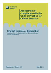 Assessment ReportEnglish Indices of Deprivation