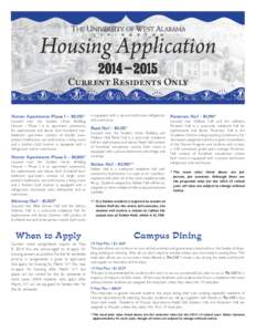 Housing Application[removed]Current Residents Only Hoover Apartments Phase I – $2,530* Located near the Student Union Building,