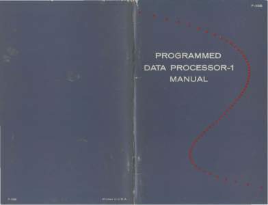 PROGRAMMED DATA PROCESSOR-1 MANUAL
