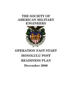 THE SOCIETY OF AMERICAN MILITARY ENGINEERS OPERATION FAST START HONOLULU POST
