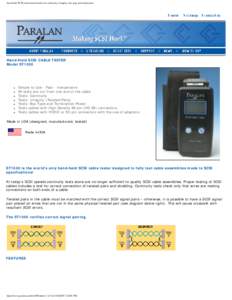 hand-held SCSI cable tester checks for continuity, integrity, bus type and termination