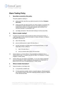Microsoft Word - Share Trading Policy - October 2014.doc