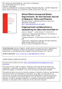 This article was downloaded by: [University of Delaware] On: 30 November 2012, At: 06:23 Publisher: Routledge Informa Ltd Registered in England and Wales Registered Number: Registered office: Mortimer House, 37-4