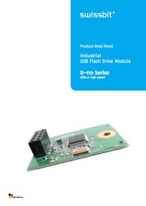 Product Data Sheet  Industrial USB Flash Drive Module  U-110 Series