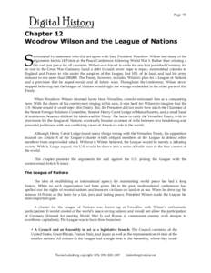 Page 53  Chapter 12 Woodrow Wilson and the League of Nations  S