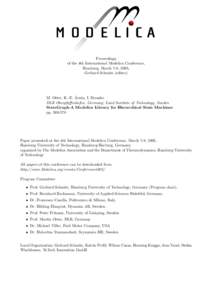 Proceedings of the 4th International Modelica Conference, Hamburg, March 7-8, 2005, Gerhard Schmitz (editor)  ˚rz´en, I. Dressler