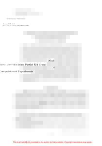 Contemporary Mathematics Volume 615, 2014 http://dx.doi.orgconmNonlinear Inversion from Partial EIT Data: Computational Experiments