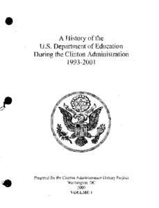 A History of the   U.S. Department of Education During the Clinton Administration