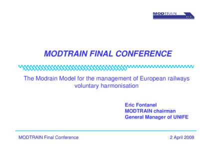 2- E Fontanel - Introduction - Modtrain final conference