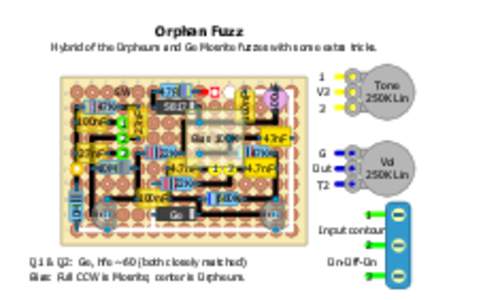 Orphan Fuzz Hybrid of the Orpheum and Ge Mosrite fuzzes with some extra tricks. C D E