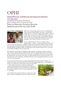 OPHI Oxford Poverty and Human Development Initiative www.ophi.org.uk Oxford Dept. of International Development, Queen Elizabeth House, University of Oxford