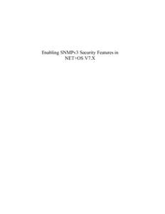 Enabling SNMPv3 Security Features in NET+OS V7.X Enabling SNMPv3 Security Features in NET+OS V7.x  1 Document History