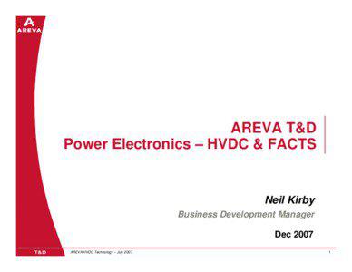 Microsoft PowerPoint - Areva T&D Power Electronics - HVDC & FACTS