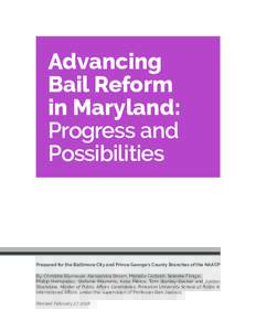 Advancing Bail Reform in Maryland: Progress and Possibilities