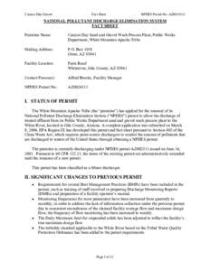 Microsoft Word - NPDES AZ0024511 Canyon Day Gravel Final Fact Sheet October 2010.docx