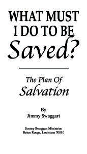 The Plan Of  Salvation By Jimmy Swaggart Jimmy Swaggart Ministries