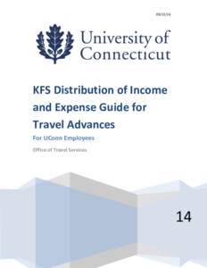 KFS Distribution of Income and Expense Guide for Travel Advances For UConn Employees