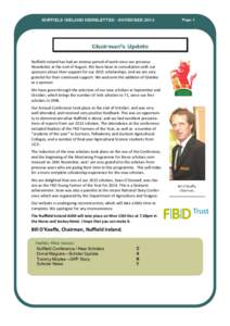 NUFFIELD IRELAND NEWSLETTER—NOVEMBERPage 1 Chairman’s Update Nuffield Ireland has had an intense period of work since our previous