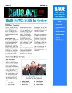 January[removed]Issue Number One BAUE NEWS: 2006 In Review