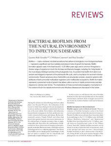 REVIEWS BACTERIAL BIOFILMS: FROM THE NATURAL ENVIRONMENT