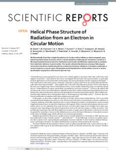 Helical Phase Structure of Radiation from an Electron in Circular Motion