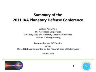 Planetary Defense Conferences: An Evolving Role