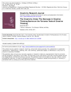 This article was downloaded by: [College of William & Mary] On: 03 April 2012, At: 15:39 Publisher: Routledge Informa Ltd Registered in England and Wales Registered Number: Registered office: Mortimer House, 37-4