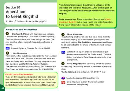 Section 20  Amersham to Great Kingshill 11.6km (7.2 miles) Route profile page 51